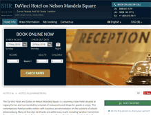 Tablet Screenshot of davincihotelsuitesjohannesburg.com